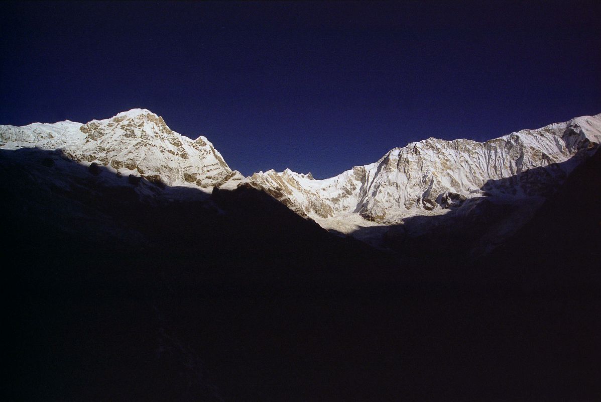 307 Annapurna South, Fang, Annapurna Main, Central, East Summits After Sunrise From Annapurna Sanctuary Base Camp